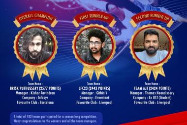 Prathidhwani FPL -  Fantasy Premier League Competition 2020/21 Winners!